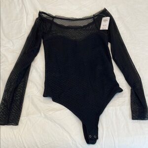 Abercrombie & Fitch Black Sheer Bodysuit